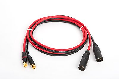 #ad 3#x27; FT CANARE HI FI RCA TO BALANCED XLR MALE INTERCONNECT CABLE.