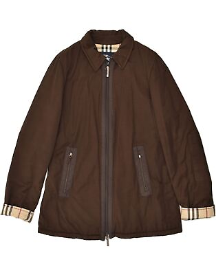 #ad BURBERRY Womens Windbreaker Jacket UK 18 XL Brown Cotton BA50
