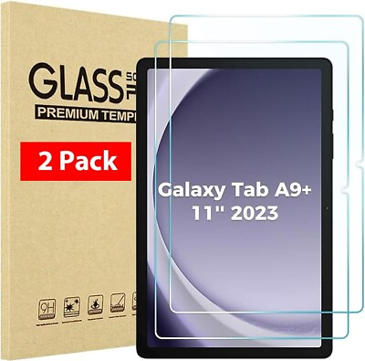 #ad 2 Pack For Galaxy Tab A9 Plus 11quot; Screen Protector Tempered Glass Screen Cover