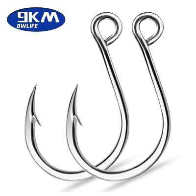 #ad 25 50Pcs Inline Fishing Hooks For Lures 18mm 35mm High Carbon Steel Single Hooks $17.47