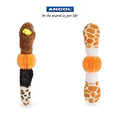 #ad Ancol Dog Squeaky Tug Toy Bird Giraffe Plush Fun Play Tail Ends Puppy Teething GBP 6.99