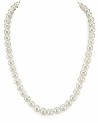 #ad NEW 16quot; Inch Genuine 7.0 8.0 White Strand Pearl Necklace Cultured Freshwater