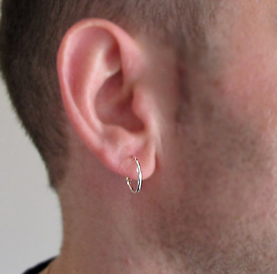 #ad Classic Earrings for Men Unisex Sterling Silver Mens hoops Mens Earrings Man