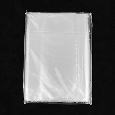#ad 100 CLEAR POLY BAGS Large Plastic Packaging Open Flat Packing T Shirt Apparel