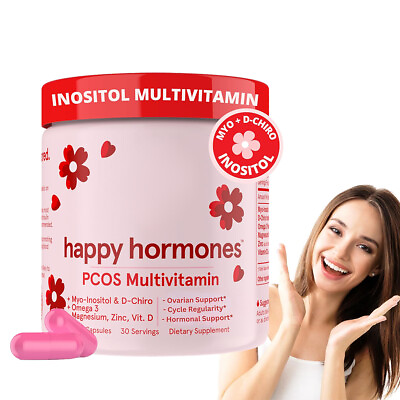 #ad Happy Hormones Multivitamin for PCOS 120 Capsules Bottle USA