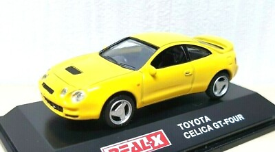 #ad 1 72 Real X TOYOTA CELICA GT FOUR YELLOW diecast car model