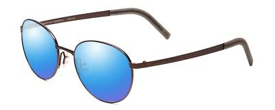 #ad Porsche P8315 B Round 52mm Polarized Sunglasses Satin Brown Copper 4 LENS OPTION