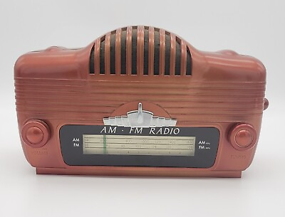 #ad Classic AM FM Radio Red Mini 10x4x6 Tested Working Battery Operated Plastic