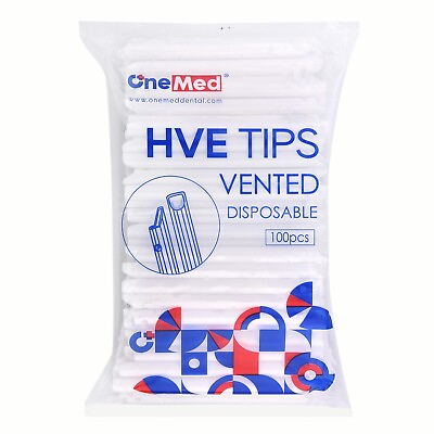 #ad 500Pcs 5 Bags White Disposable HVE High Volume Evacuation Suction Dental Tips