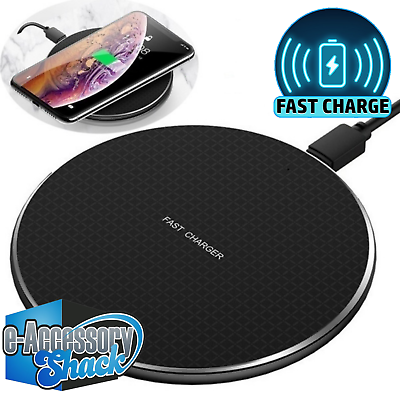 #ad Wireless Fast Charger Charging Pad Dock for Samsung iPhone Android Cell Phone