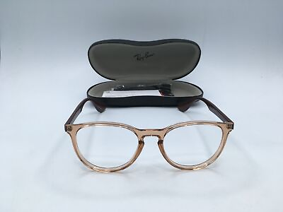 #ad RAY BAN	ERIKA OPTICS Women#x27;s Light Brown Round Eyeglasses Frame 51MM $80.99