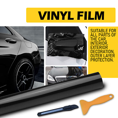 #ad Gloss Black Wrap Vinyl Car For Honda Sticker Film Decal Bubble Free Accord EU