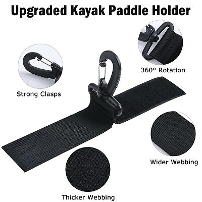 #ad 6 Pcs Paddle Clips for Kayaking Upgrade Nylon Straps for Universal Boat Paddl...