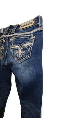 #ad Rock Revival NANA SKINNY Studded Embroidery Metalic Stitch Jeans Mea 28X28 $164