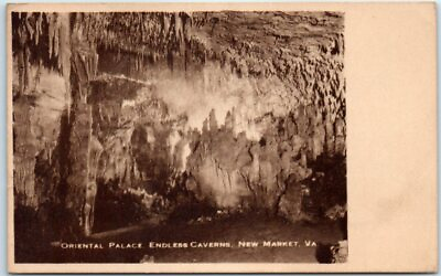 #ad Postcard Oriental Palace Endless Caverns New Market Virginia