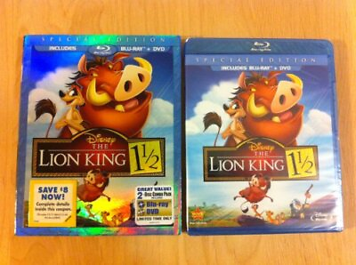 #ad The Lion King 1 1 2 Special Edition Two Disc Blu ray DVD Combo in Blu ray P...
