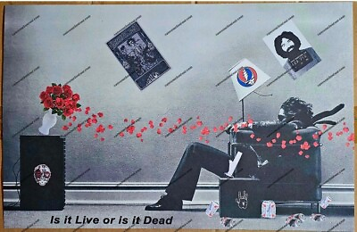 #ad Grateful Dead Is it Live or is it Dead 11quot;x17quot; lot print JGB SYF