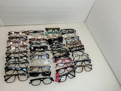 #ad Lot of 40 Eyeglass plastic no brands