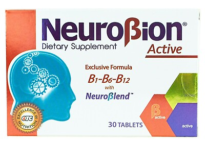 #ad NeuroBion Active with B1 B6 B12 Exclusive Formula 30 Tablets Exp 08 2025