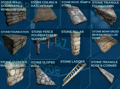 #ad ASA Stone Wall Stone Foundation Stone Pillar Stone Ceil PC PS XBOX PVE