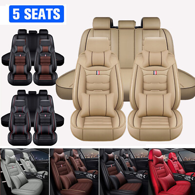 #ad For Hyundai Elantra Tucson Sonata Accent Leather Car Seat Cover Full Set Cushion