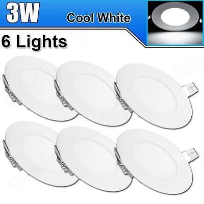 #ad 6X 3W LED Recessed Ceiling Panel Down Light Commercial Lamp Panel Cool White $23.99