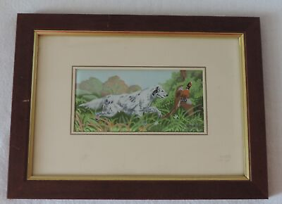 #ad Cash#x27;s of Coventry Woven Silk Picture English Setter